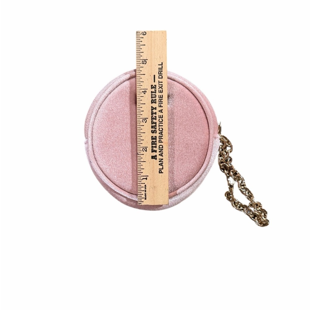 Miu Miu Blush Pink Velvet Bag Gold Chain Wristlet - Picture 7 of 8